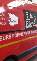 [Diaporama] Colère chez les Sapeurs-Pompiers d’Angers : le Centre de secours de l’Académie mobilisé