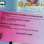 un billet du spéctacle "A l'écoute de la nuit"