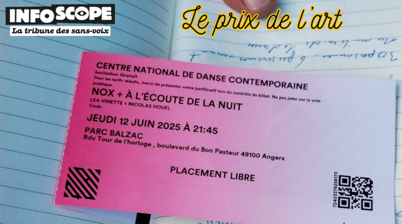 un billet du spéctacle "A l'écoute de la nuit"